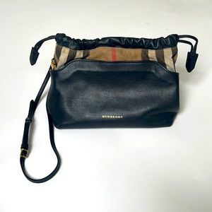 COPY - BURBERRY Little Crush Cross-Body Bag Leather and House Check Canvas.